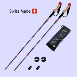 RocAlpes RT536 Lady Folding poles 135cm in carbon