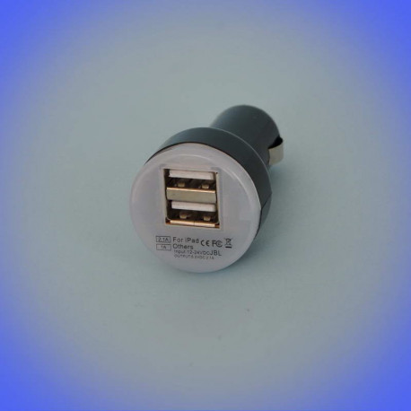 Chargeur voiture 12-24V pour 2x USB 2.1A/1A