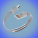 Câble bracelet USB - Micro-USB pour chargement et données