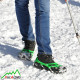 Crampons for walking shoes with 12 steel teeth