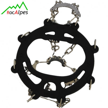 Crampons for walking shoes with 12 steel teeth
