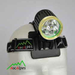 RocAlpes RV660 Sehrleistungsstarke Lampe mit 3 Cree XM-L2 LEDs, mit Li-Ion Akku