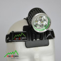 RocAlpes RV620 Sehrleistungsstarke Lampe mit 3 CreeCree XML-T6 LEDs, mit Li-Ion Akku