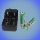 110-240V charger 2x 18650 cells with two Li-ion cells