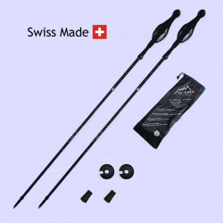 RocAlpes Mont Rose RT330 Folding poles 135cm Alu 7075 Black