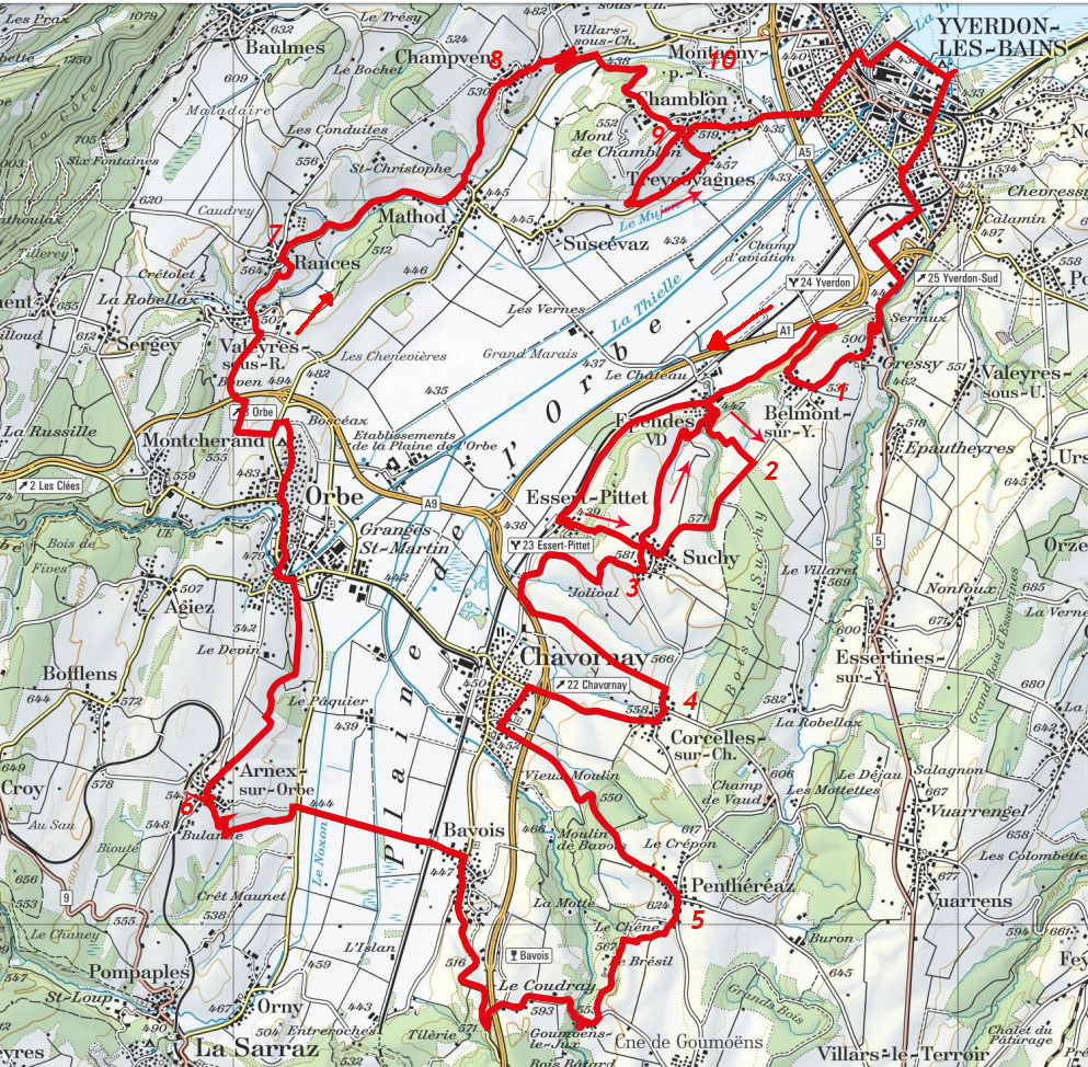 10 cols de la Plaine de l'Orbe